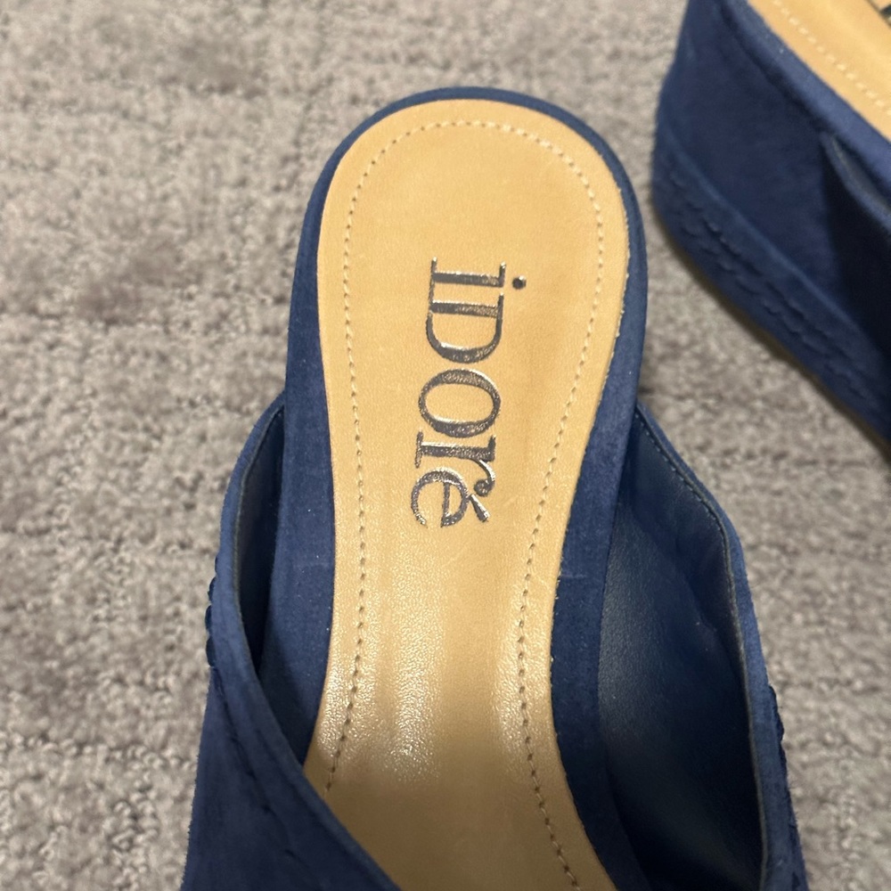 Idore blue wedge sandals - Picture 5 of 11
